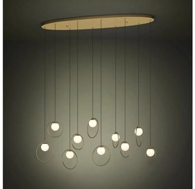 Eglo 390347 - LED Stmievateľný luster na lanku PORTOCOLOM 10xLED/3W/230V zlatá