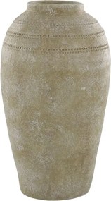 Béžová antik dekoračná terakotová váza Lourdes - Ø 26*43 cm
