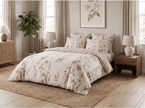 Obliečky z mikrovlákna BOTANIQUE béžovo-ružové Rozmer obliečky: 70 x 90 cm | 140 x 200 cm