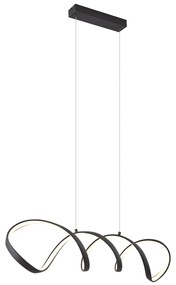 Dizajnové závesné svietidlo čierne 100 cm vrátane LED 3-krokového stmievania - Wokkel