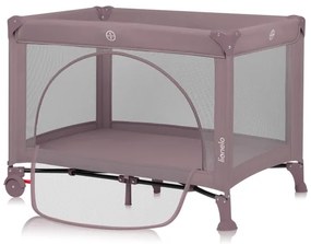 Lionelo - Cestovná postieľka LAURA Ružová (telová)