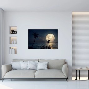 Obraz - Pláž s splnom (90x60 cm)