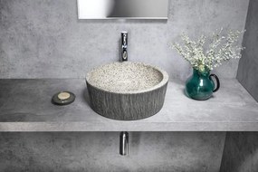 Sapho Sapho, PRIORI keramické umývadlo na dosku Ø 41 cm, granit, PI035