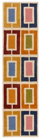 Ručne všívaný behúň Illusion Retro Blocks Multi, 60x230, viacfarebná, detská izba, Flair Rugs