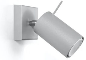 Bodové svietidlo Ring, 1x sivé kovové tienidlo, (možnosť polohovania)