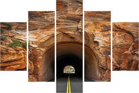 Obraz - tunel v skale (150x105 cm)