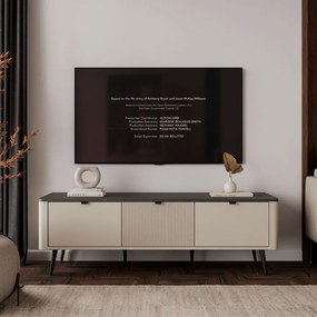 TV stolík NICOLA 160 cm kašmír + sivý kameň