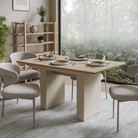 ROZKLÁDACÍ JEDÁLENSKÝ STÔL CELESTINO DUB + KAŠMÍR 140 - 180 cm