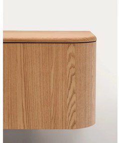 Závesná skrinka pod umývadlo v dekore jaseňa v prírodnej farbe 90x35 cm Salaya – Kave Home