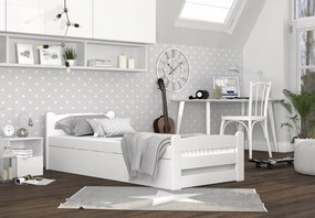 GL Posteľ s úložným priestorom Dávid 90x200 - biela