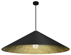 Závesné svietidlo Fuji, 1x čierne/zlaté kompozitné tienidlo, (fi 90cm), b