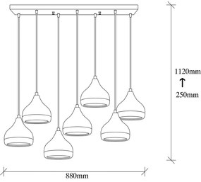 Čierne/v medenej farbe závesné svietidlo s kovovým tienidlom Yildo – Opviq lights