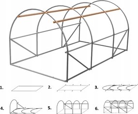 GARDEN LINE Konštrukcia na foliovník 4x2,5 x 2 m GardenLine TUN0341