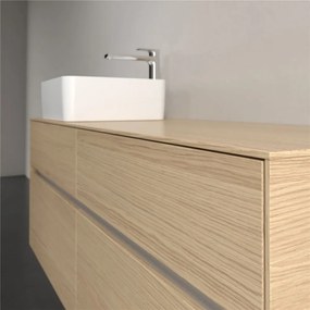 VILLEROY &amp; BOCH Collaro závesná skrinka pod umývadlo na dosku (umývadlo vľavo), 4 zásuvky, 1400 x 500 x 548 mm, Nordic Oak, C04600VJ