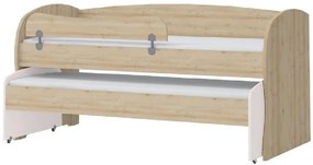 Posteľ Kiki KRD1-BK/KI-15 beech/white