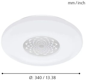Eglo 33248 -LED RGBW Stmievateľné stropné svietidlo CAPASSO-C LED/17W/230V pr.34cm