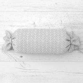 Biante Vankúš valec bonbon Sandra SA-212 Listy na sivom 15x80 cm