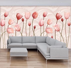 Fototapeta - Ružové tulipány (147x102 cm)