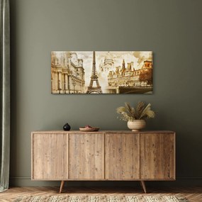 Obraz - Parížske pamiatky (120x50 cm)