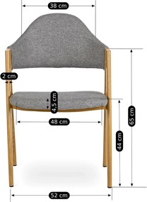 PROXIMA.store - Čalúnená jedálenska stolička RUIZ FARBA: béžová