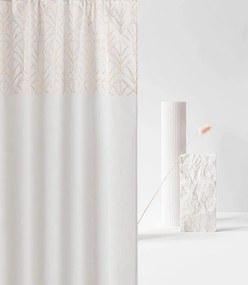 Nadčasový biely záves so vzorom na riasiacu pásku 140x250 cm
