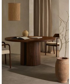 Okrúhly jedálenský stôl s doskou v dekore orechového dreva ø 150 cm Nealy – Kave Home