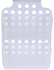 Kúpeľňový závesný košík, biela, 36 x 25 x 9 cm