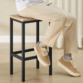 Barová stolička OSKAR LBC065B11 sonoma / čierne nohy