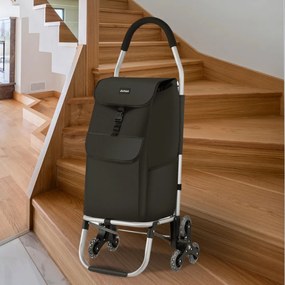 Jurhan Nákupná taška Shopper, na kolieskach do schodov 45L, 101x45x39, čierna
