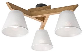 Lamkur Prisadený luster ANTONIO 3xE14/40W/230V dub LM-3.128/dąb/biały