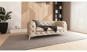 Béžová zamatová pohovka 185 cm Chelsea – Ropez