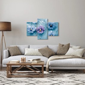 Obraz - Fialky vo vode (90x60 cm)