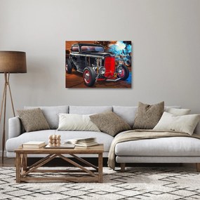 Sklenený obraz veterána (70x50 cm)