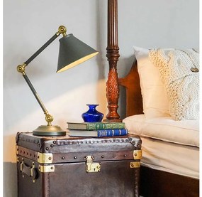 Elstead PV-ELEMENT-GAB - Stolná lampa PROVENCE ELEMENT 1xE27/60W/230V šedá