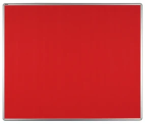 Textilná nástenka ekoTAB v hliníkovom ráme, 1200 x 900 mm, červená