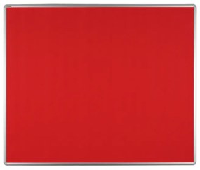 Textilná nástenka ekoTAB v hliníkovom ráme, 1200 x 900 mm, červená