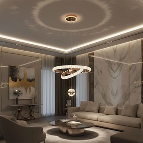 Toolight Toolight, stropné svietidlo 50cm, 160W, 4000K, 5000lm, G143-CP, zlatá, OSW-02613