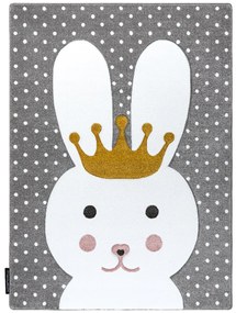 Dywany Łuszczów, Detský kusový koberec Petit Bunny grey, 200x290, šedá, detská izba