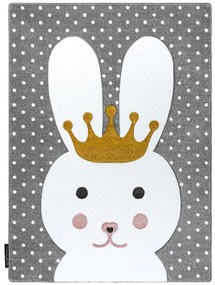 Dywany Łuszczów Detský kusový koberec Petit Bunny grey - 140x190 cm
