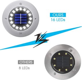 Bezdoteku LEDsolar 16Z vonkajšie svetlo k zapichnutie do zeme 8 ks, 16 LED, bezdrôtové, IPRO, 1W, studená            farba