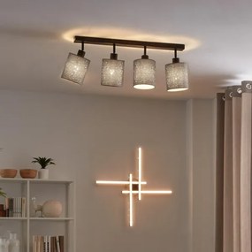 Briloner 2078-044 - Bodové svietidlo SPOTLIGHT 4xE27/25W/230V šedá/čierna