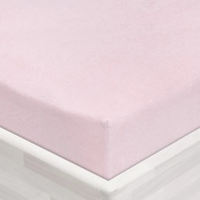 Detské jersey napínacie prestieradlo do postieľky JR-032 Púdrovo ružová 80 x 140 x 10 cm - do postieľky