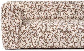 Třímístná pohovka Cady 235 cm béžová se vzorem