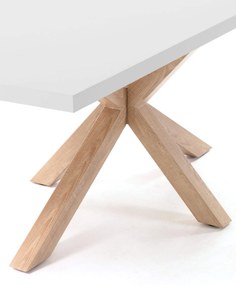 Jedálenský stôl arya table 160 x 100 cm biely, prírodný MUZZA