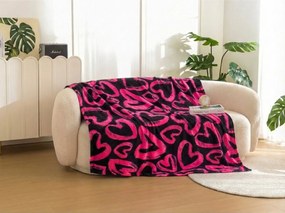 Mikroplyšová deka AMORYS, ružová Rozmer: 200 x 220 cm