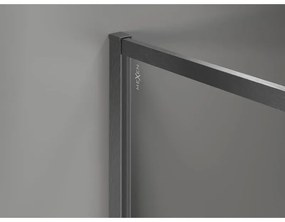 Mexen, Mexen Kioto-XF sprchová stena s rámom 60 x 202 cm, grafit 10 mm, pištoľovo sivá kartáčovaná - 800-060-104-66-40-X