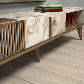 Televízny stolík Milan White Marble