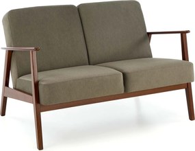 Dvojmiestna pohovka MILANO z masívu 120 cm olivová/orechová