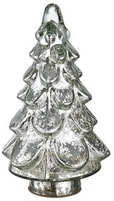 SILVER FOREST Dekoračný stromček sklenený 19 cm
