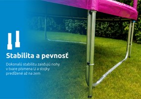 Marimex | Trampolína Marimex Standard 244 cm ružová + ochranná sieť + rebrík ZADARMO | 19000110